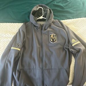 NHL Vegas Golden Knights Adidas Men's Dark Gray Bomber Jacket